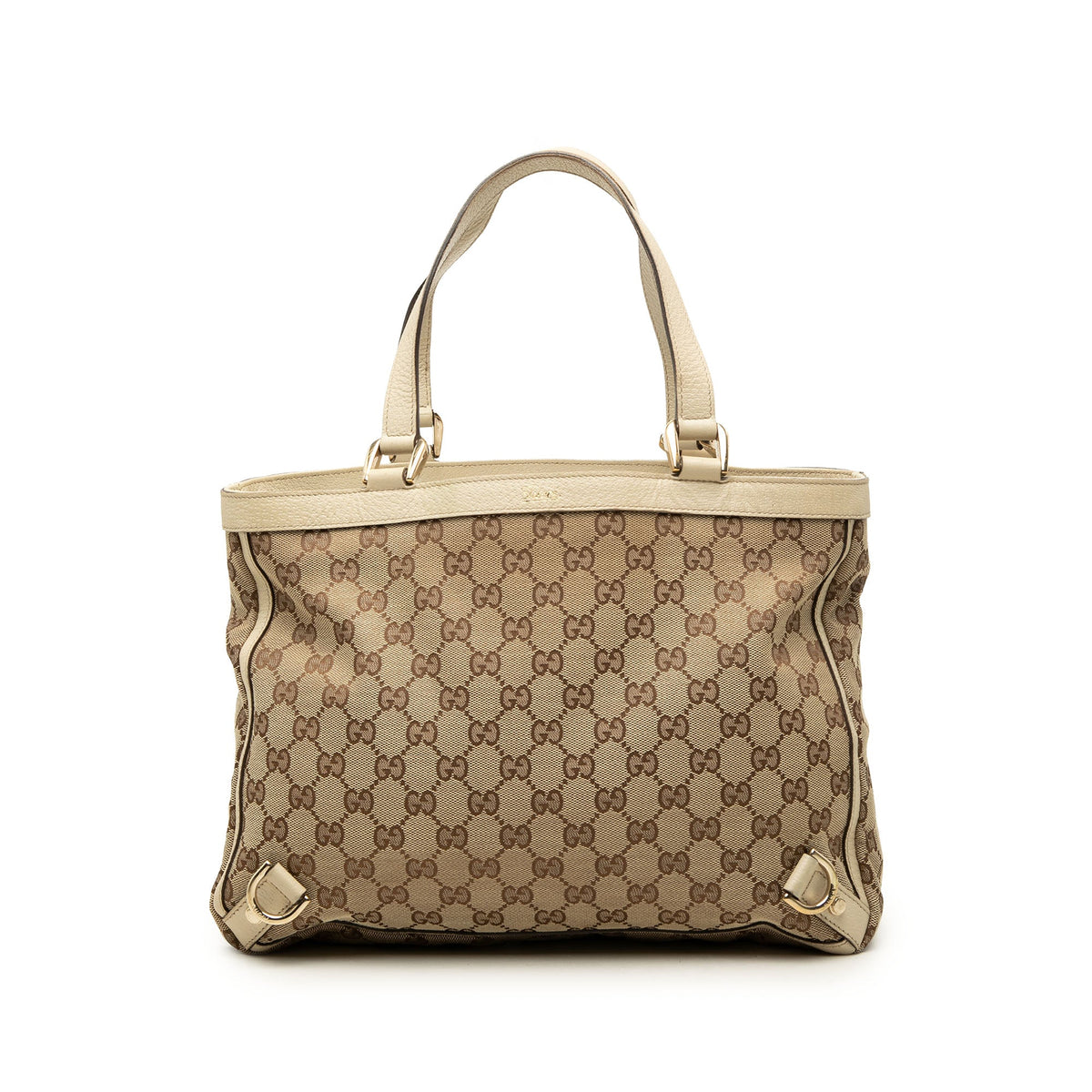 Gucci GG Canvas Abbey D Ring Tote — Beige