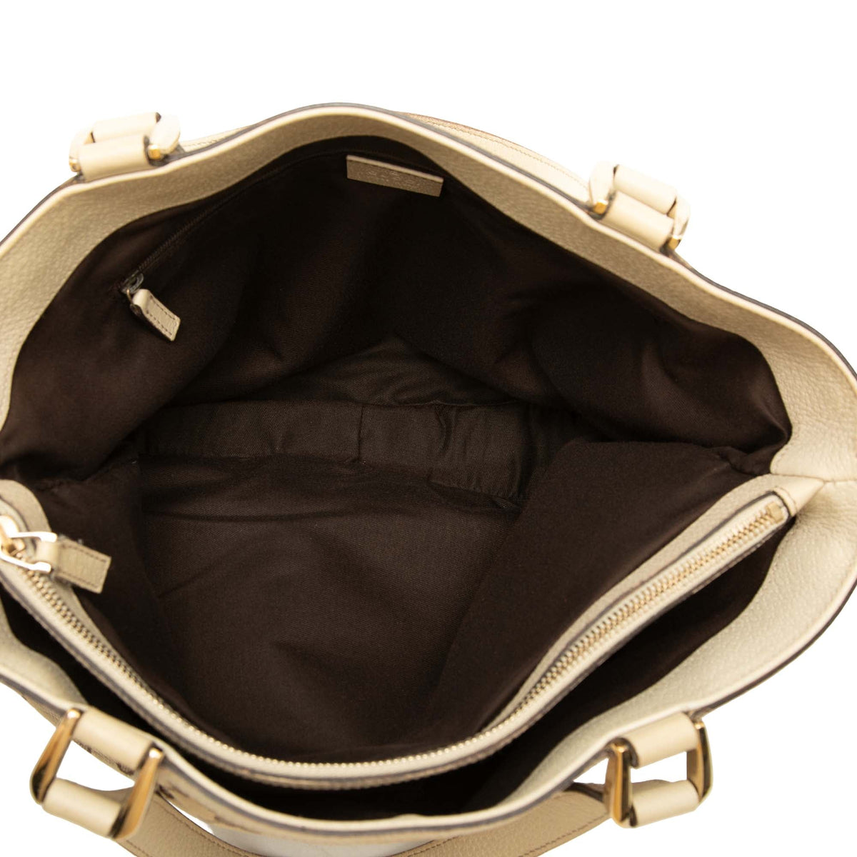 Gucci GG Canvas Abbey D Ring Tote — Beige