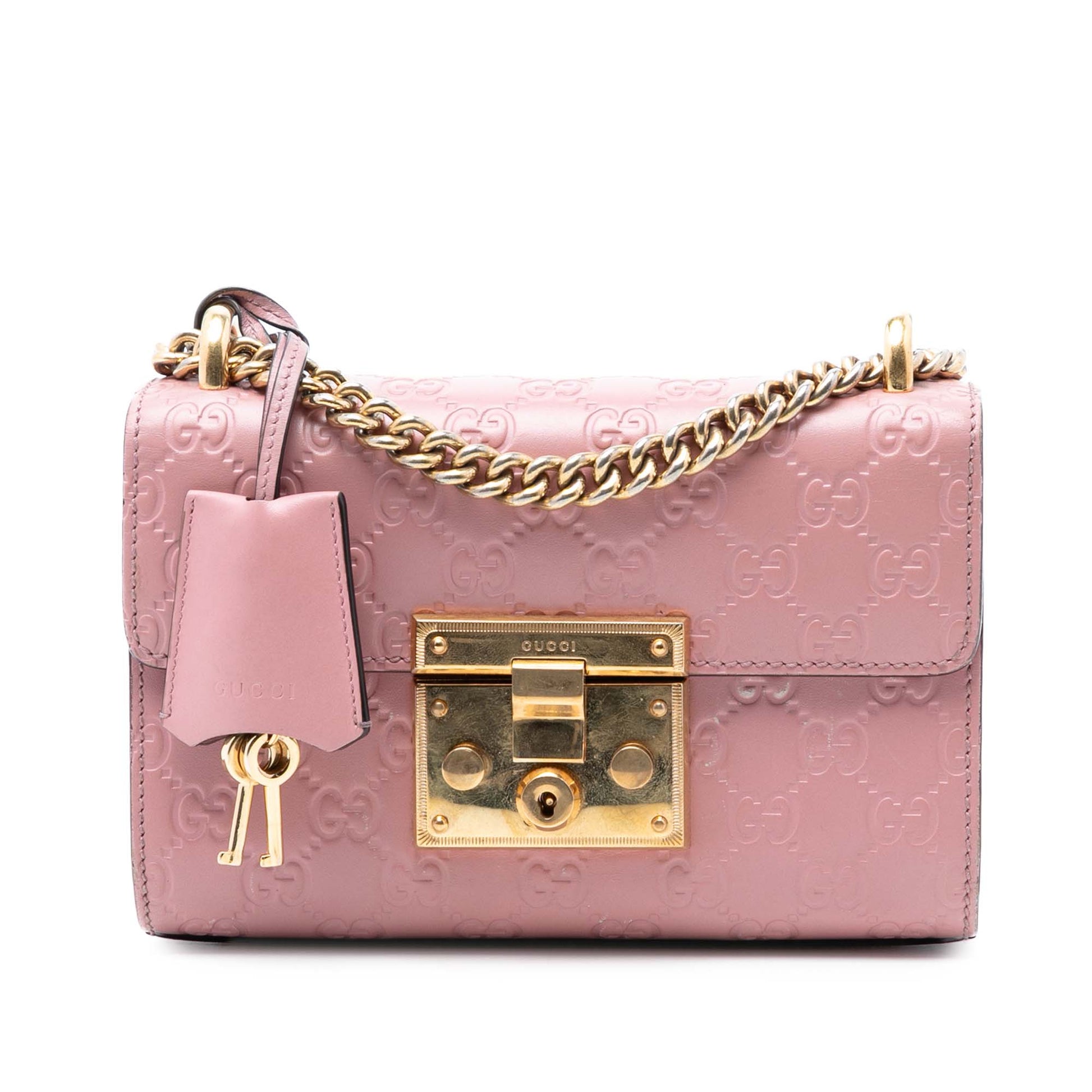 Gucci Small Guccissima Padlock Crossbody