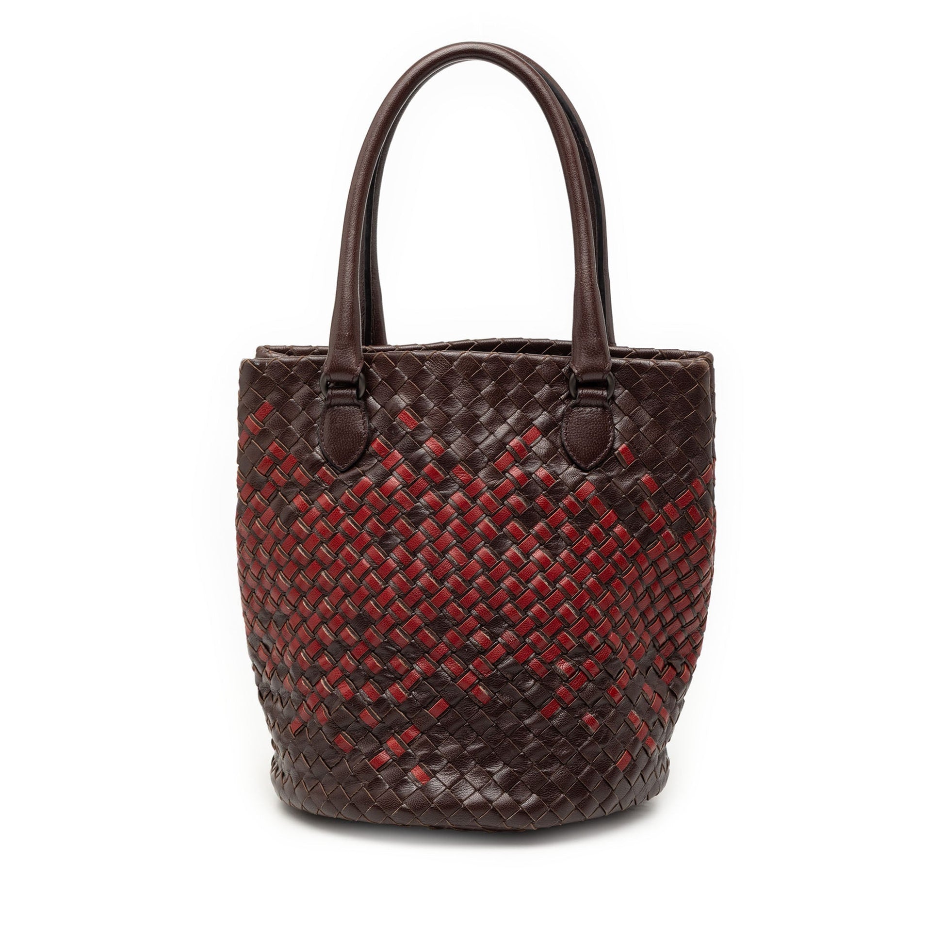Bottega Veneta Bicolor Nappa Intrecciato Bucket Bag