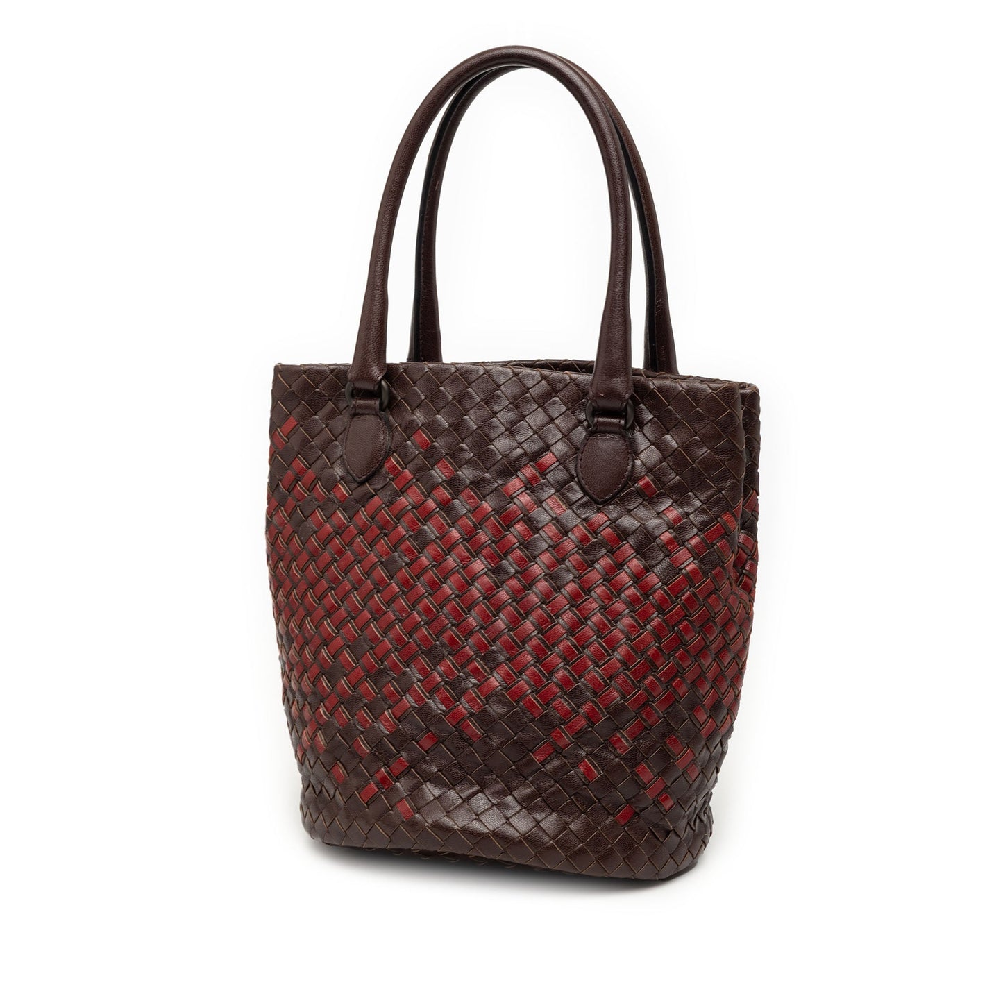 Bottega Veneta Bicolor Nappa Intrecciato Bucket Bag