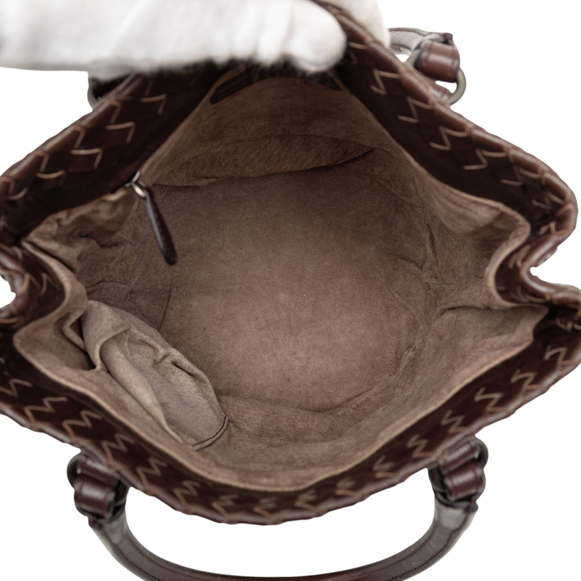Bottega Veneta Bicolor Nappa Intrecciato Bucket Bag