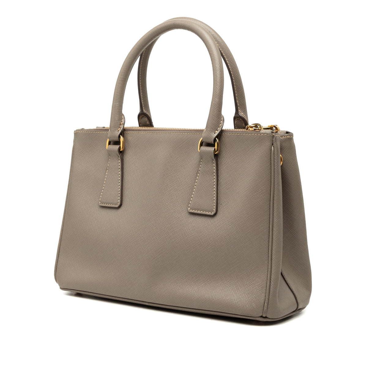 Prada Mini Saffiano Lux Galleria Double Zip Satchel