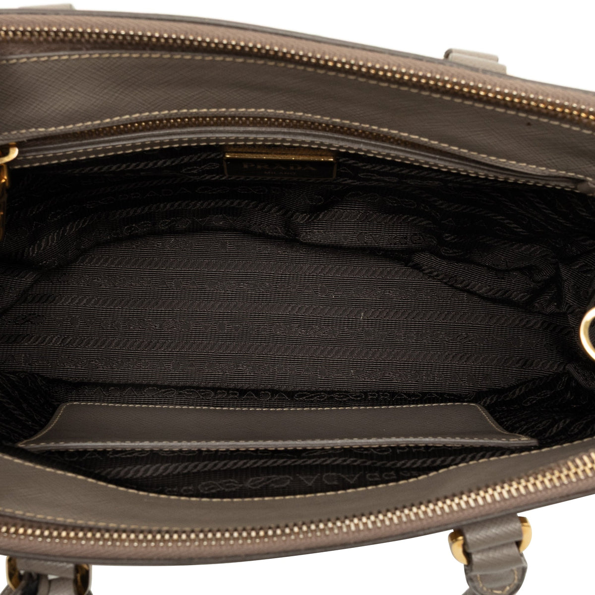 Prada Mini Saffiano Lux Galleria Double Zip Satchel