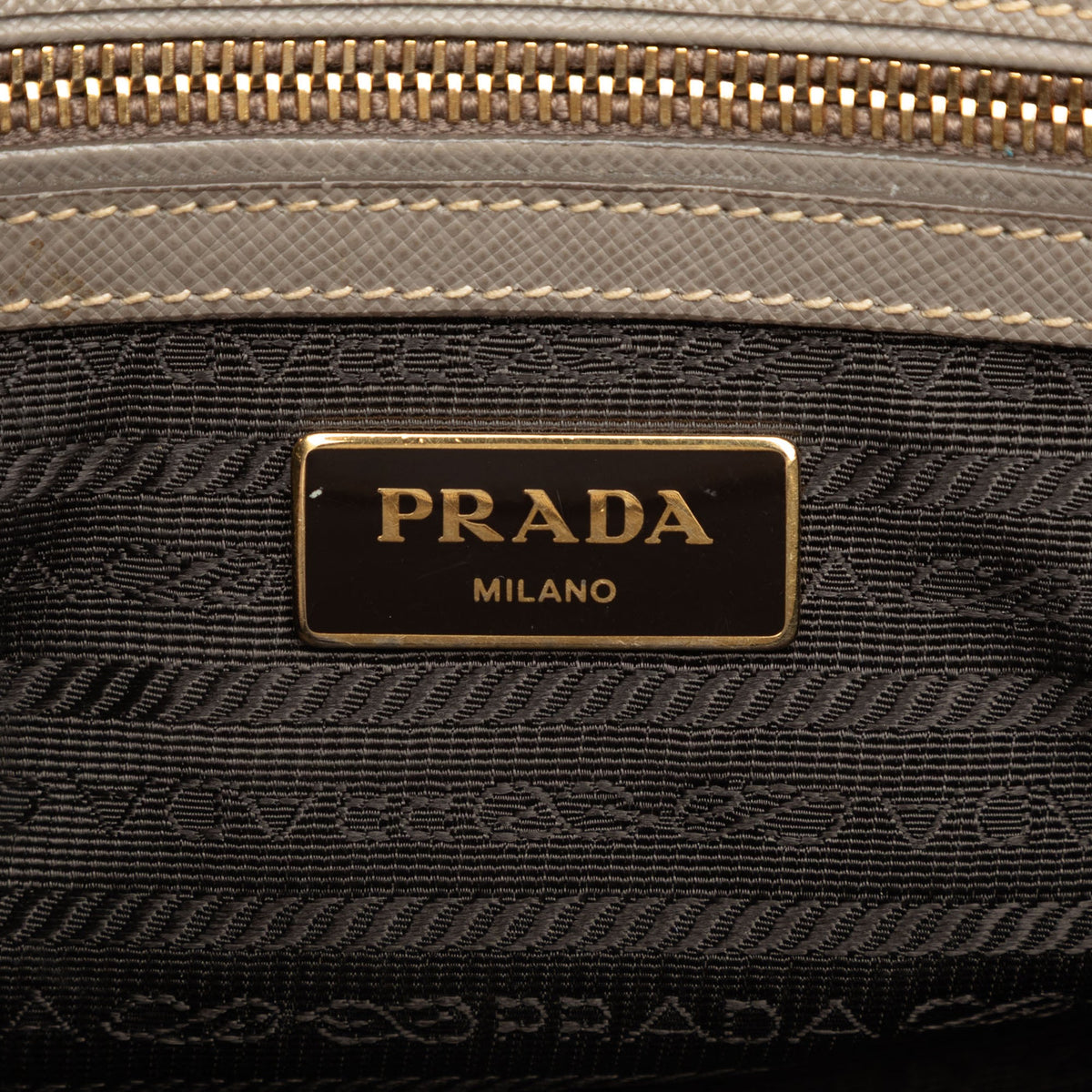 Prada Mini Saffiano Lux Galleria Double Zip Satchel