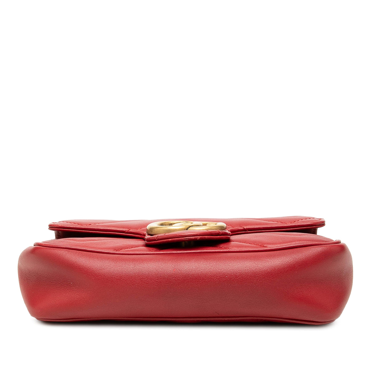 Gucci Mini GG Marmont Matelasse Leather Flap Crossbody — Red