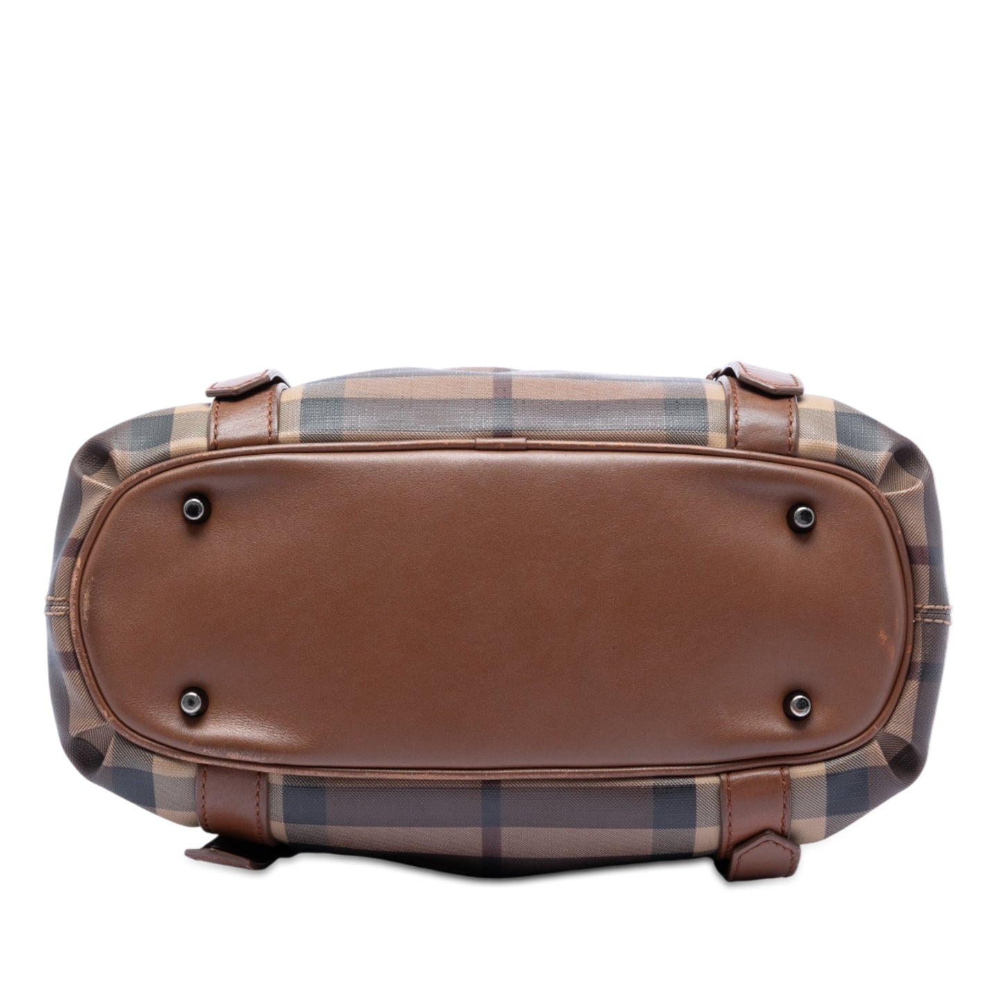 Burberry Smoke Check Coated Canvas Northfield Satchel