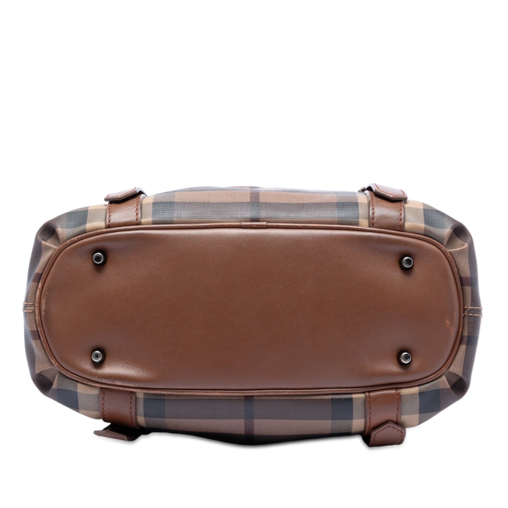Burberry Smoke Check Coated Canvas Northfield Satchel