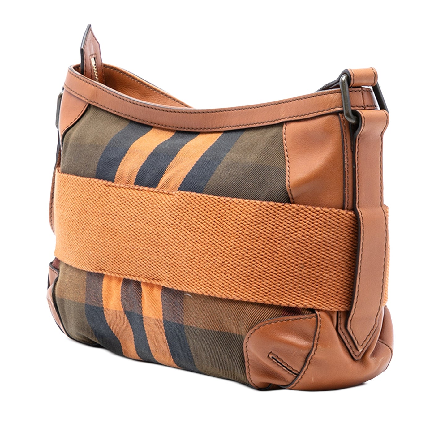 Burberry Mega Check Canvas and Leather Belted Crossbody