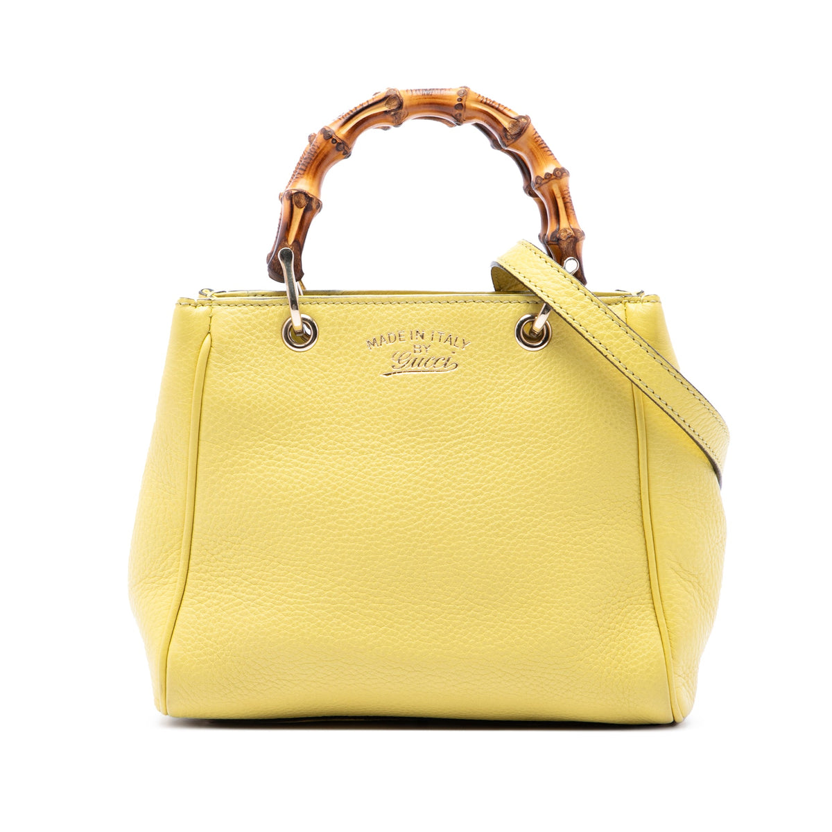 Gucci Mini Calfskin Bamboo Shopper Satchel