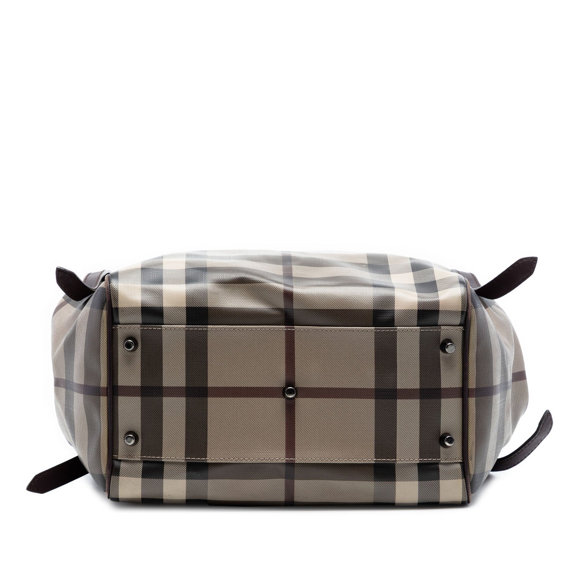 Burberry Small Smoke Check Coated Canvas Canterbury Tote