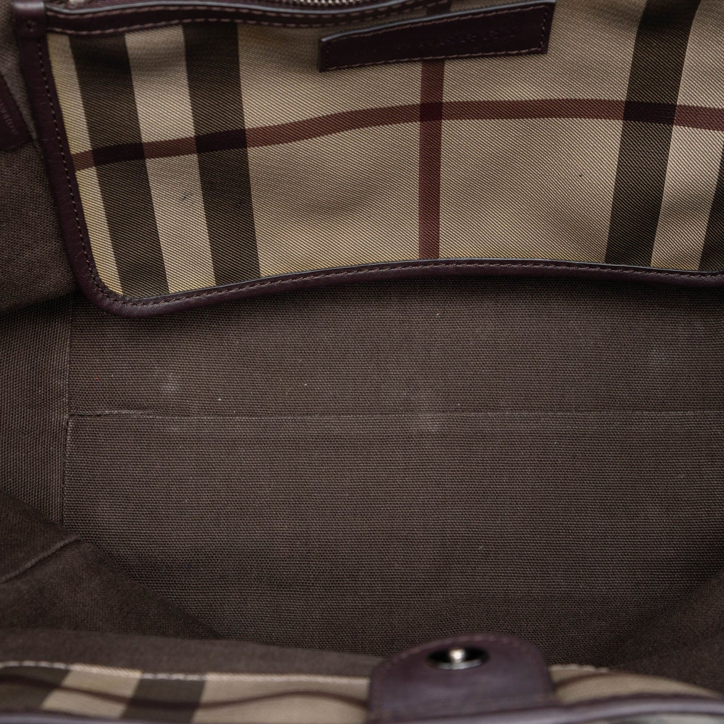 Burberry Small Smoke Check Coated Canvas Canterbury Tote