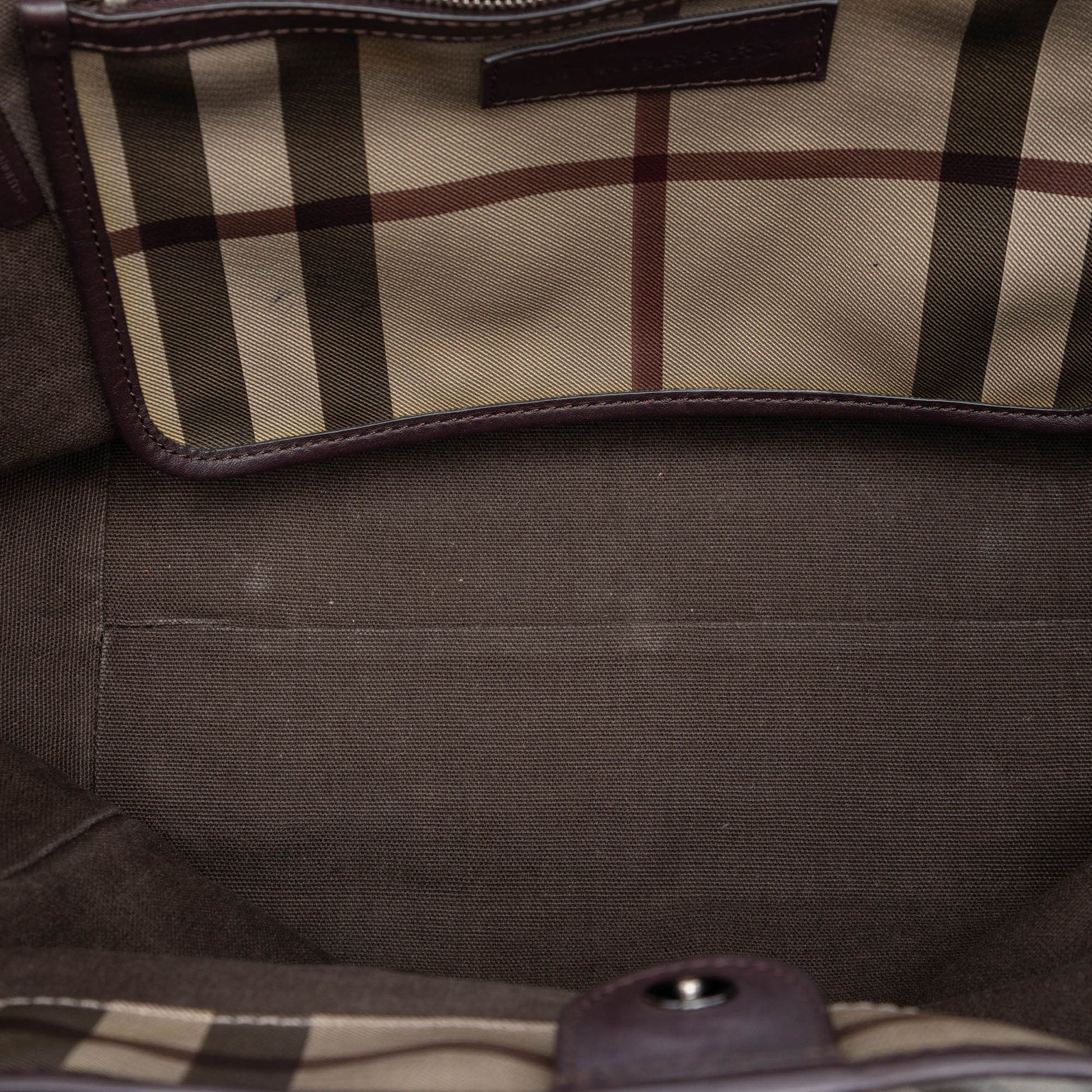 Burberry Small Smoke Check Coated Canvas Canterbury Tote