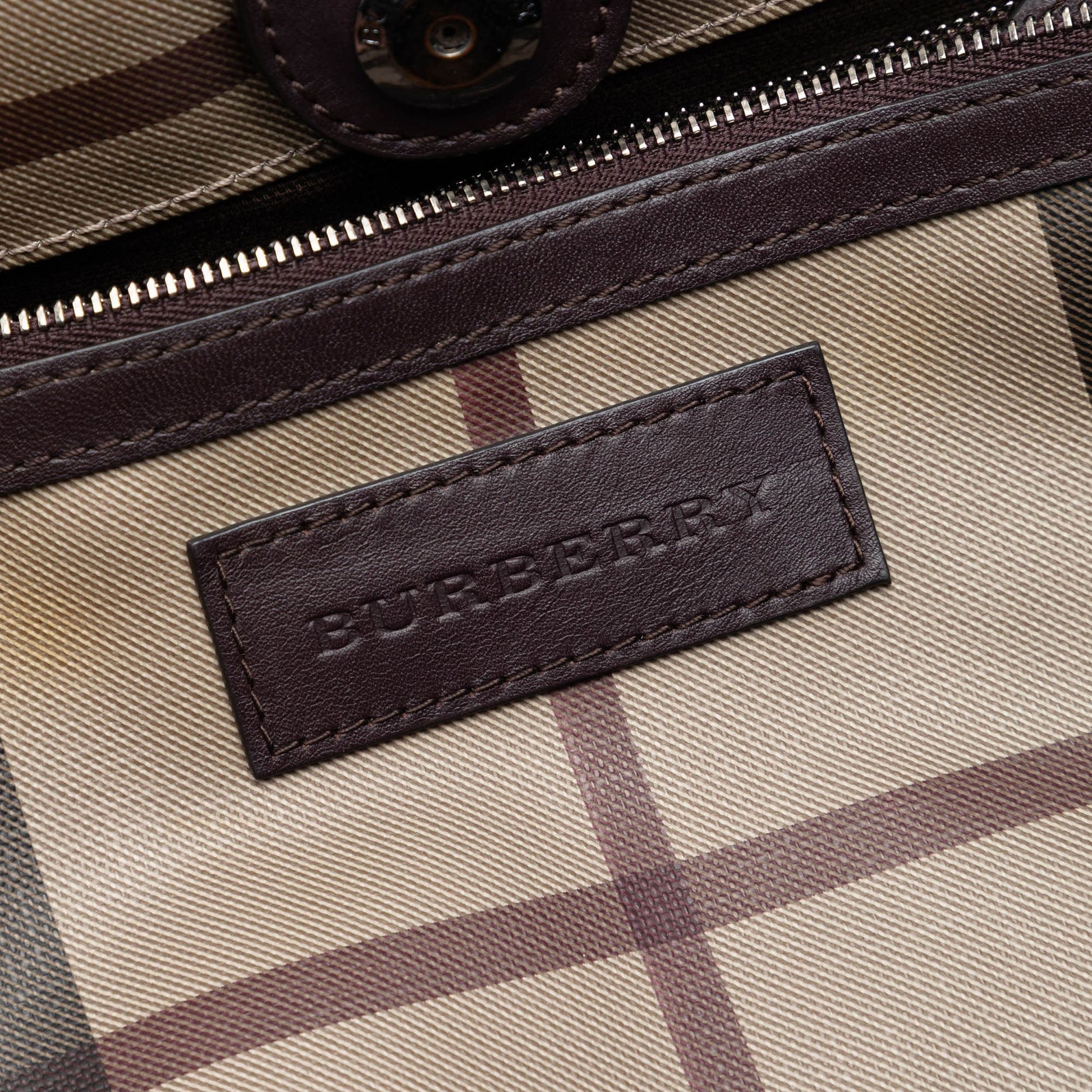 Burberry Small Smoke Check Coated Canvas Canterbury Tote