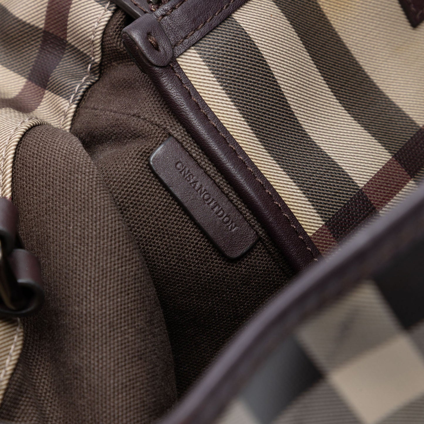 Burberry Small Smoke Check Coated Canvas Canterbury Tote