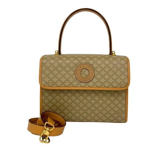 Celine Macadam Coated Canvas Satchel