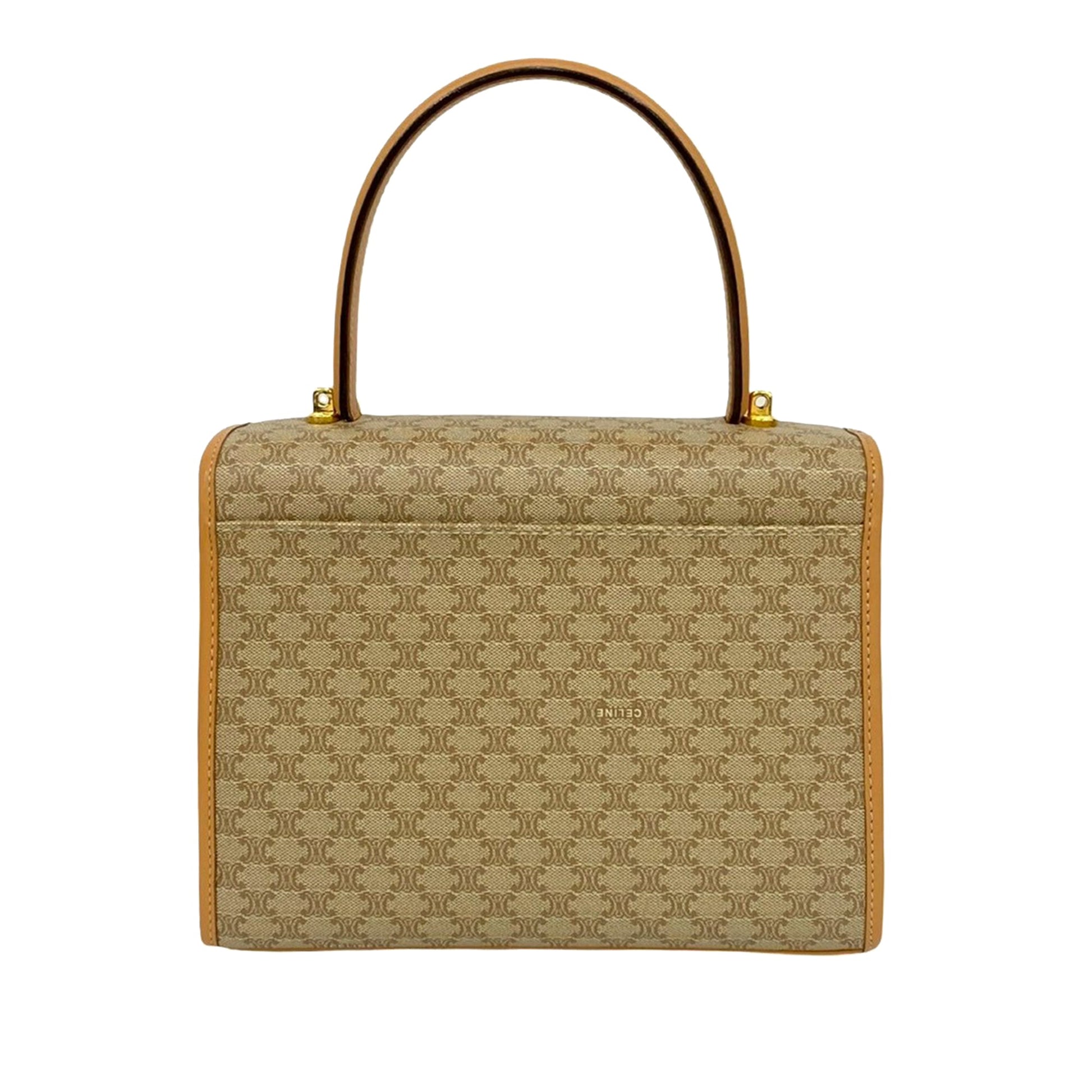 Celine Macadam Coated Canvas Satchel