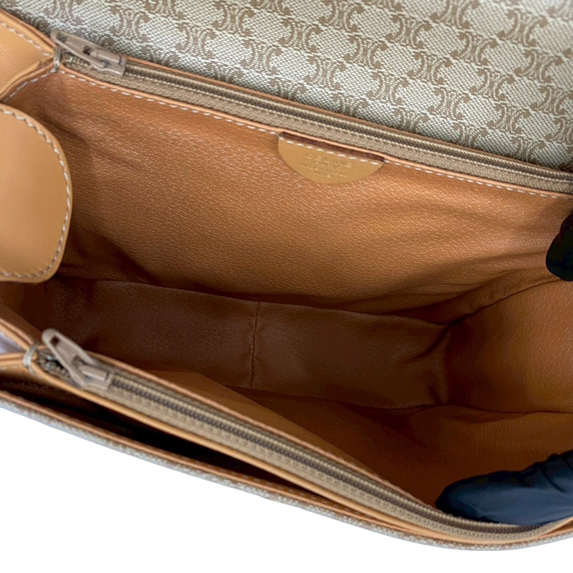 Celine Macadam Coated Canvas Satchel