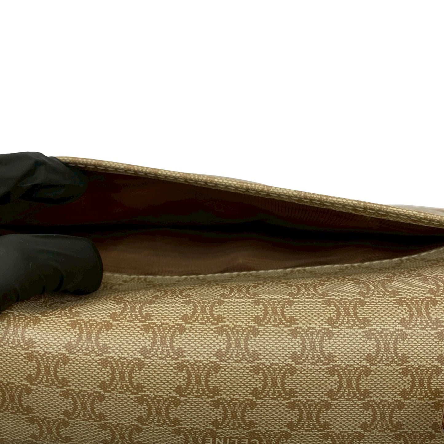 Celine Macadam Coated Canvas Satchel