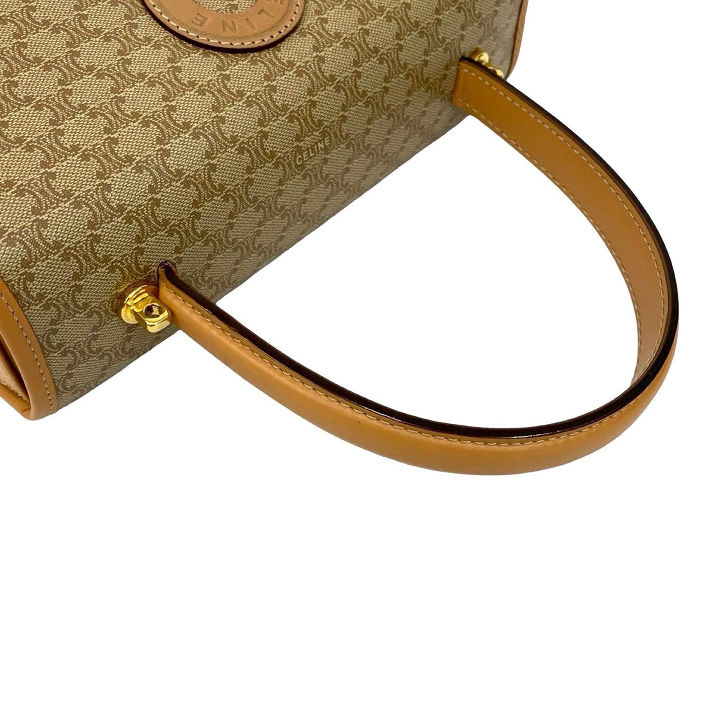 Celine Macadam Coated Canvas Satchel