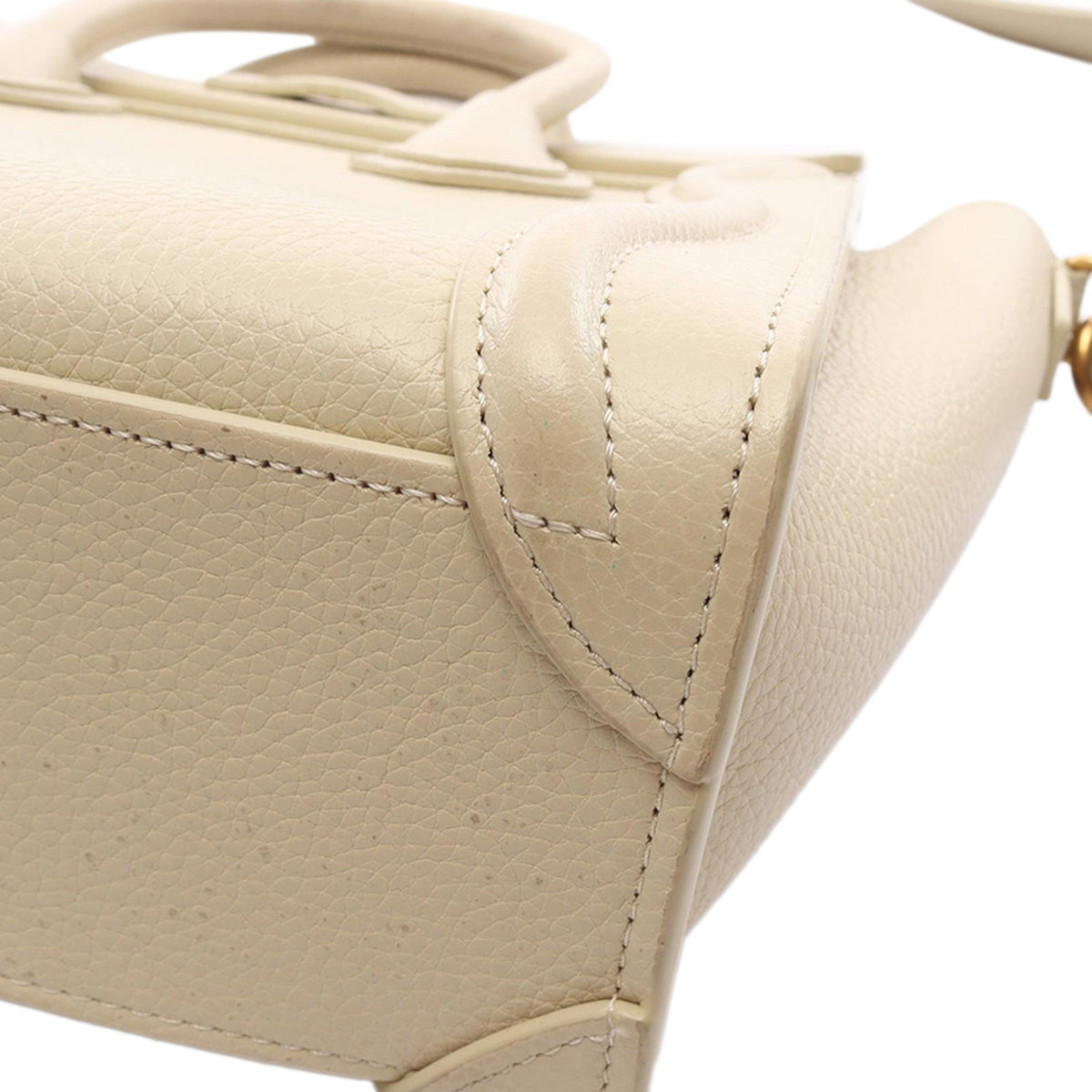 Celine Nano Leather Luggage Tote — Beige