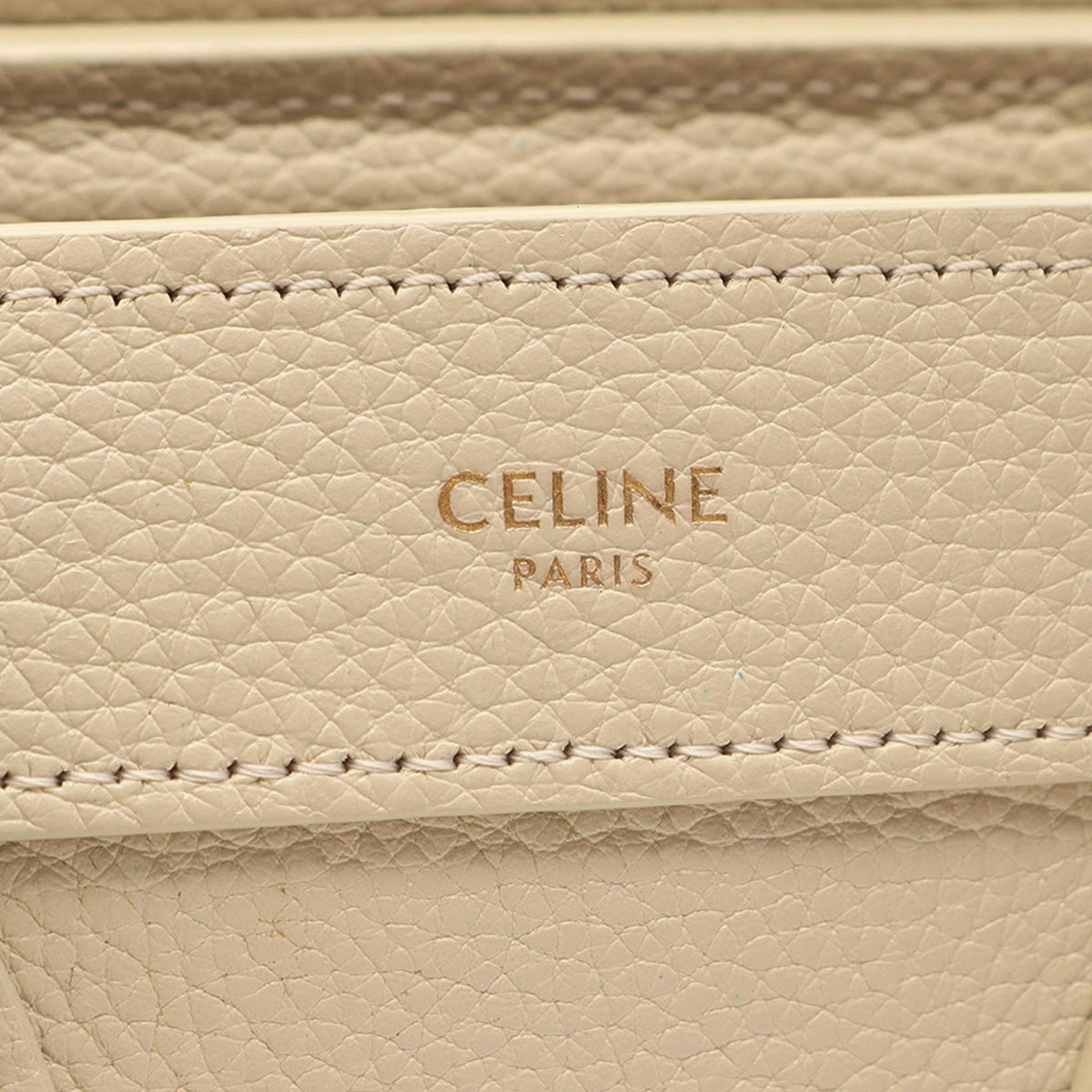 Celine Nano Leather Luggage Tote — Beige