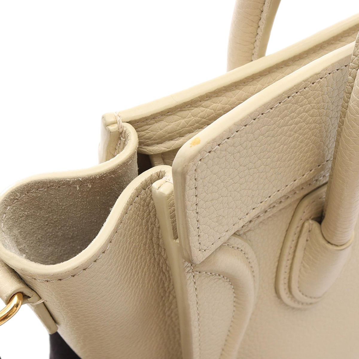 Celine Nano Leather Luggage Tote — Beige