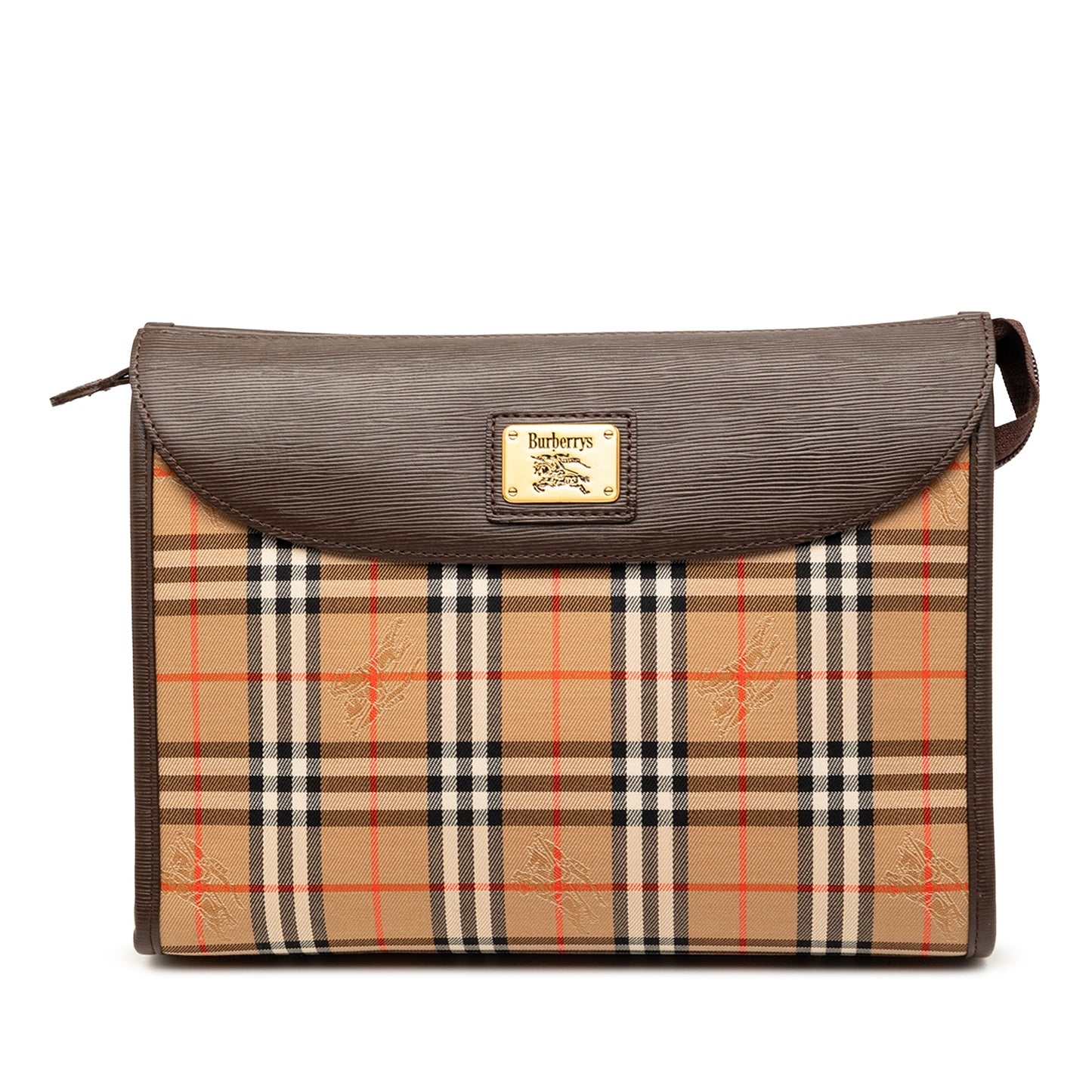Burberry Haymarket Check Canvas Clutch