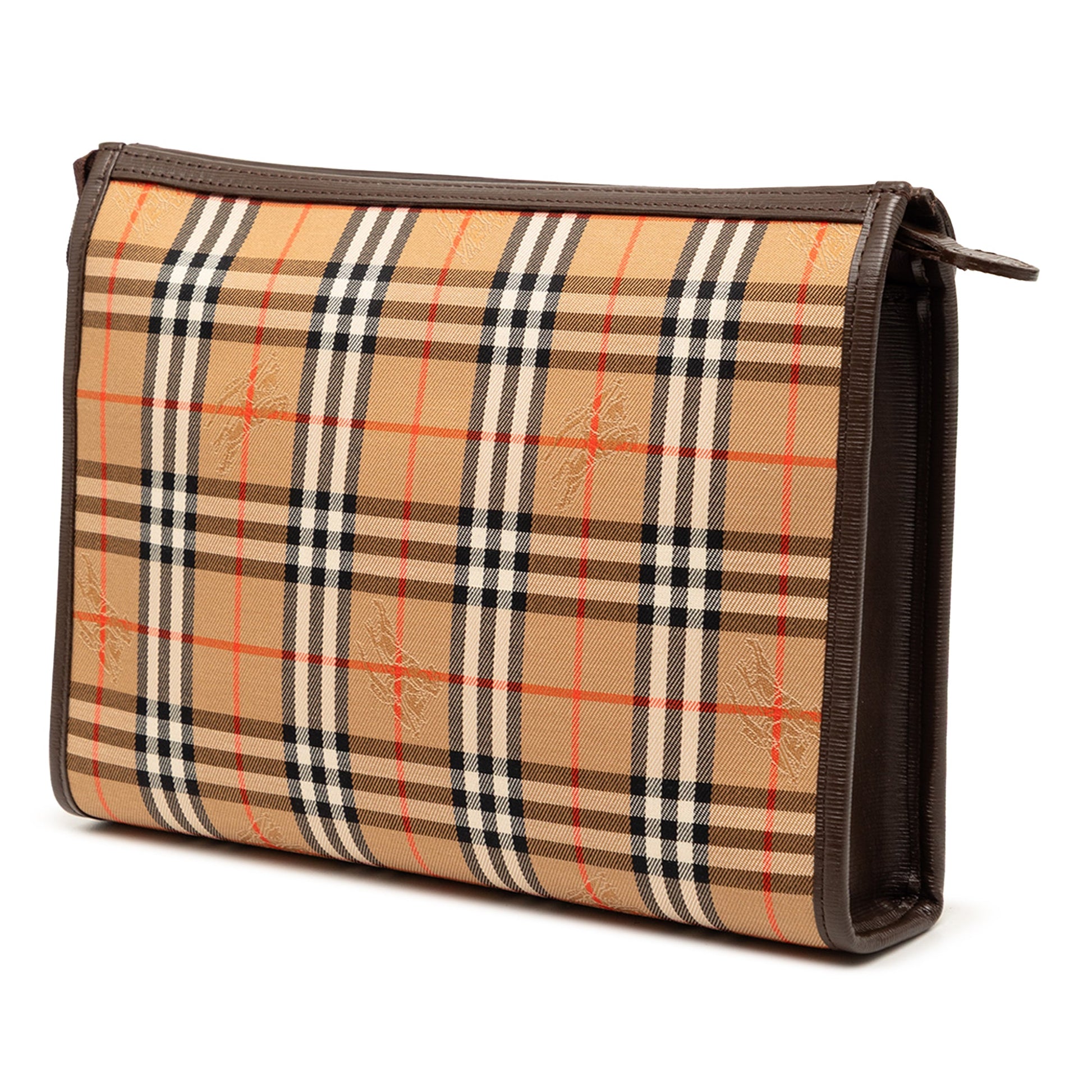 Burberry Haymarket Check Canvas Clutch