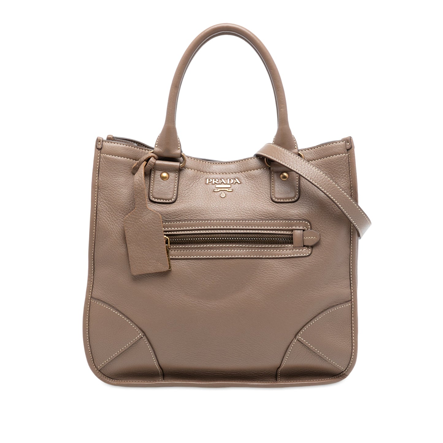 Prada Cervo Open Convertible Tote