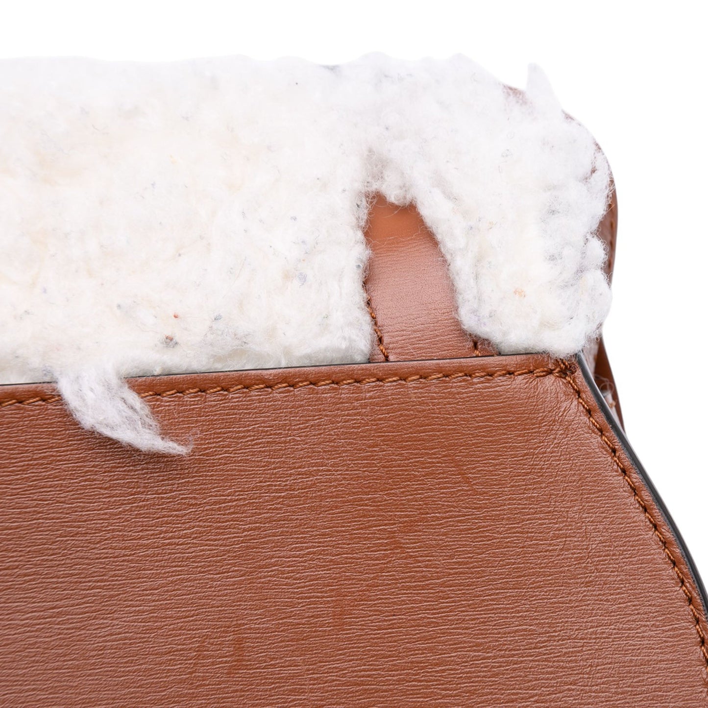 Chloé Mini Shearling and Calfskin Marcie Saddle Crossbody