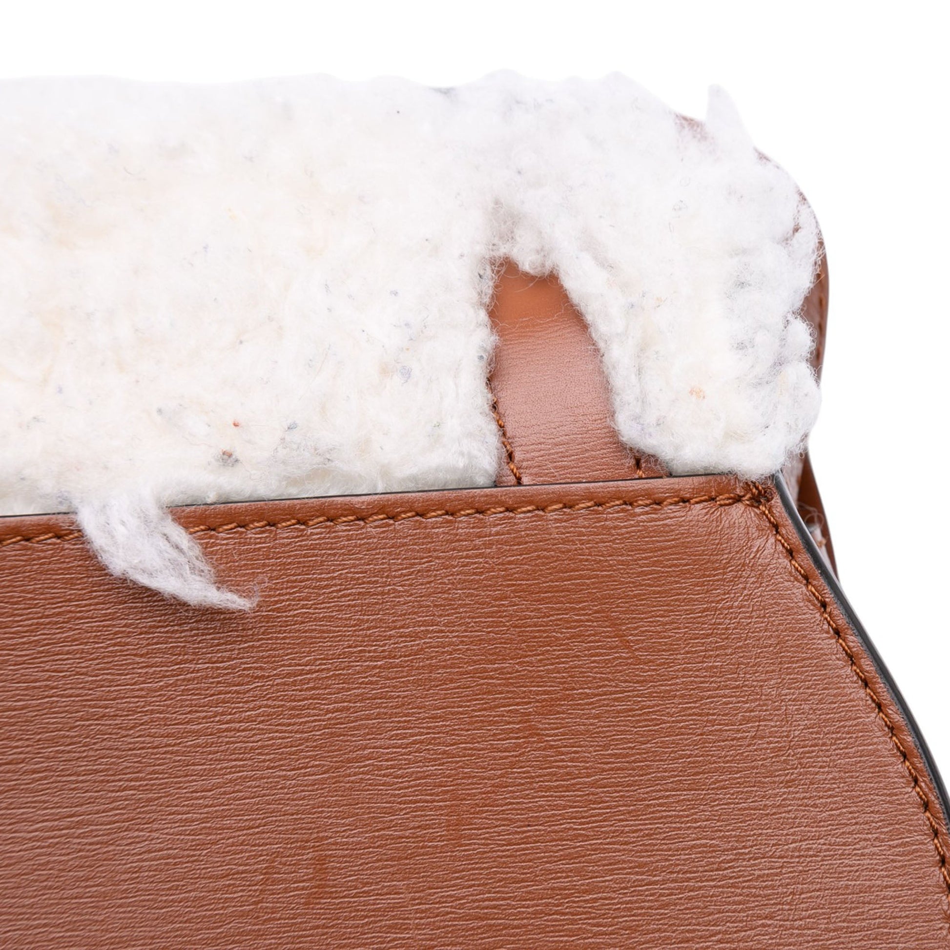 Chloé Mini Shearling and Calfskin Marcie Saddle Crossbody