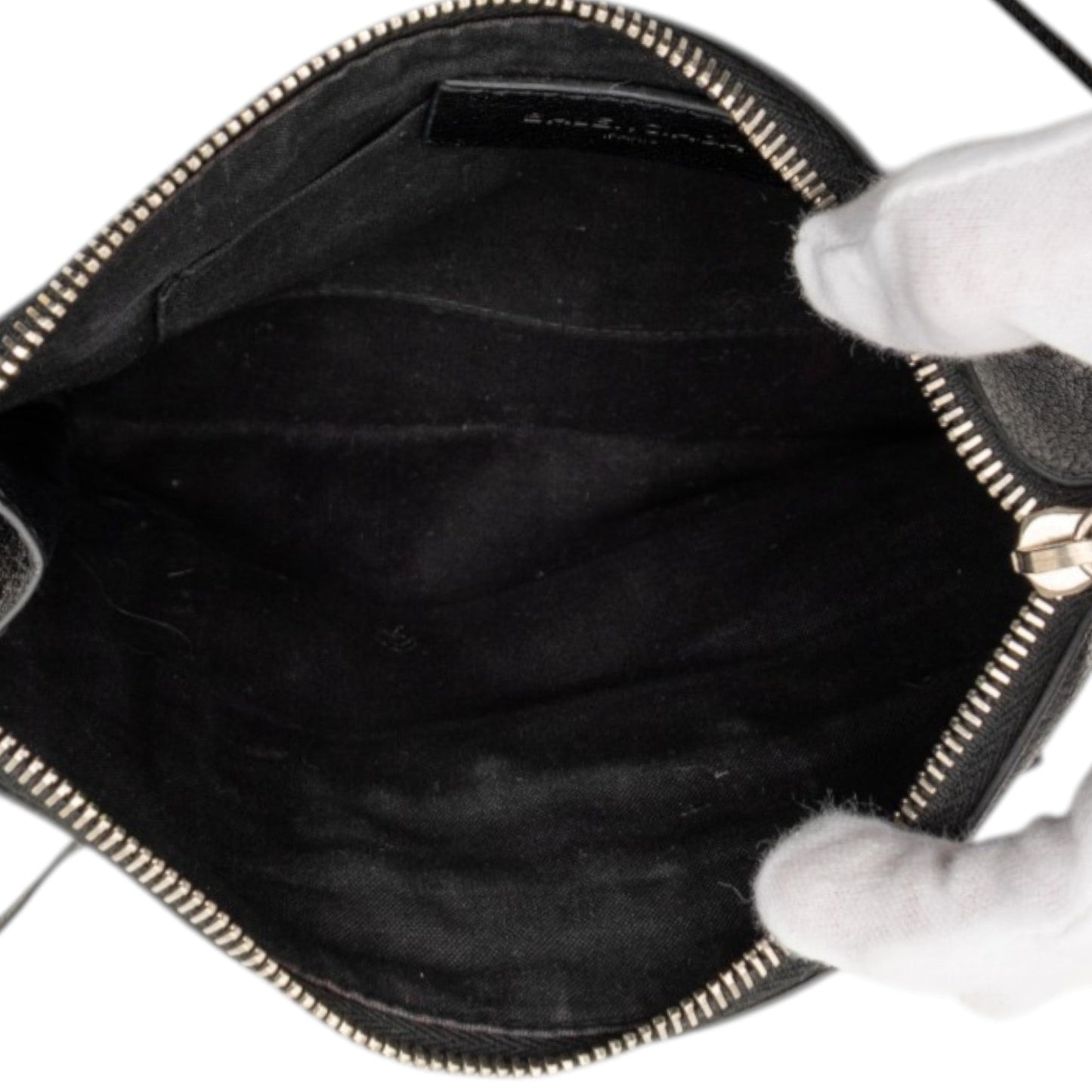 Balenciaga Chevre Motocross Classic Metallic Edge Clutch