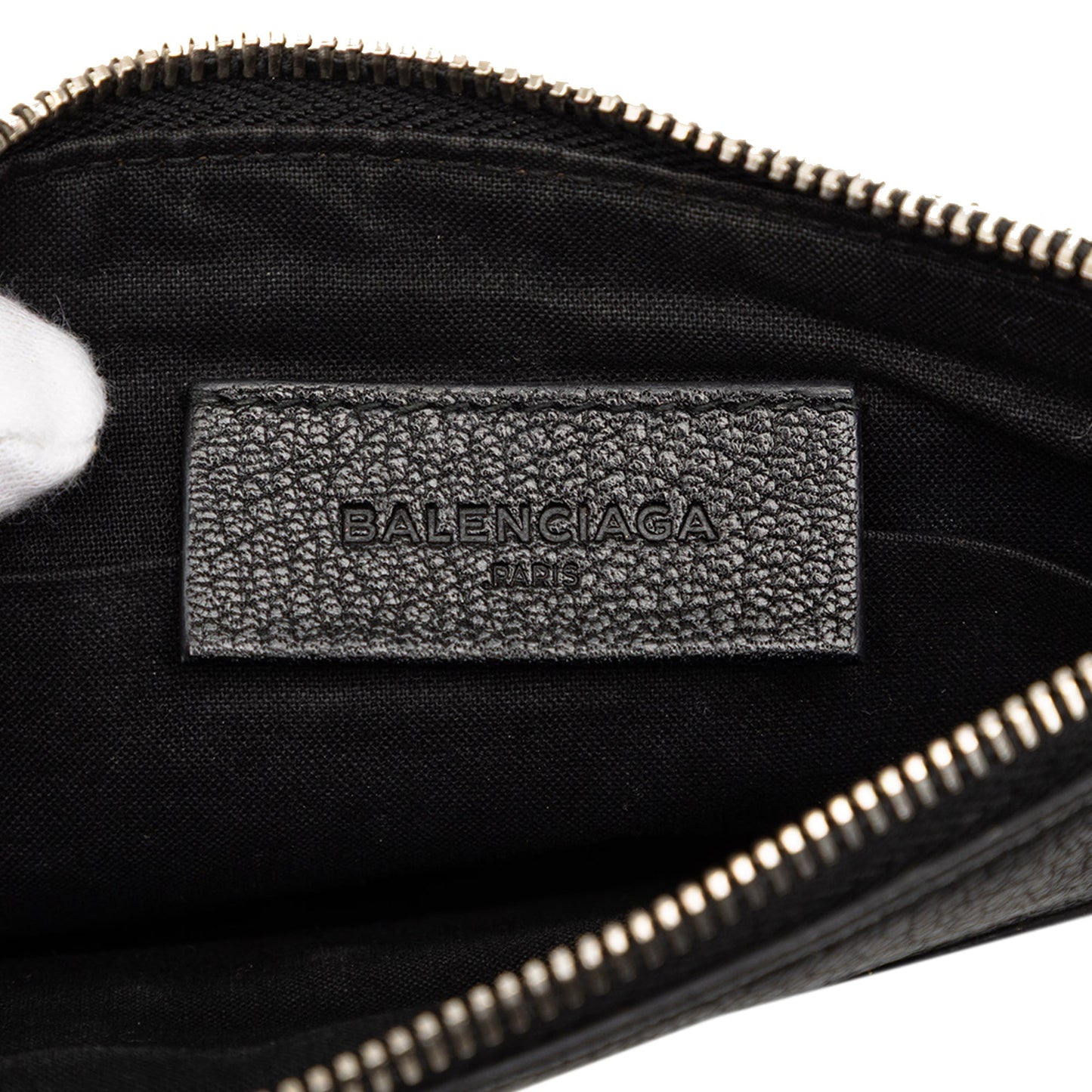 Balenciaga Chevre Motocross Classic Metallic Edge Clutch