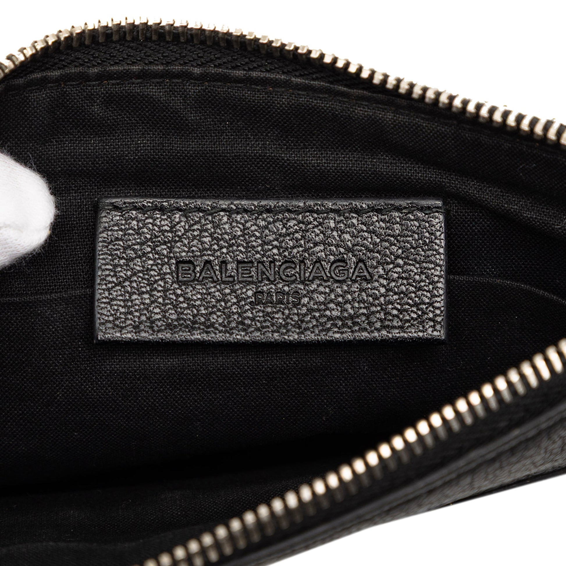 Balenciaga Chevre Motocross Classic Metallic Edge Clutch