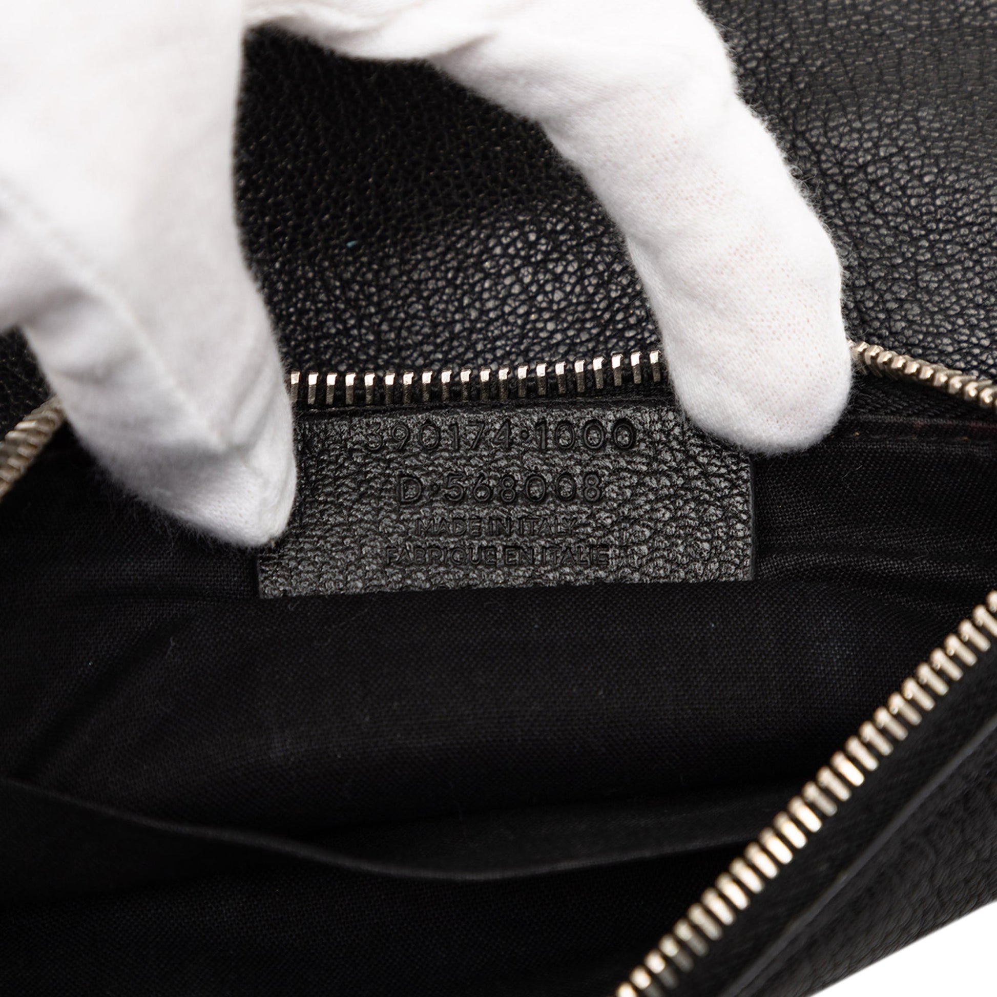 Balenciaga Chevre Motocross Classic Metallic Edge Clutch