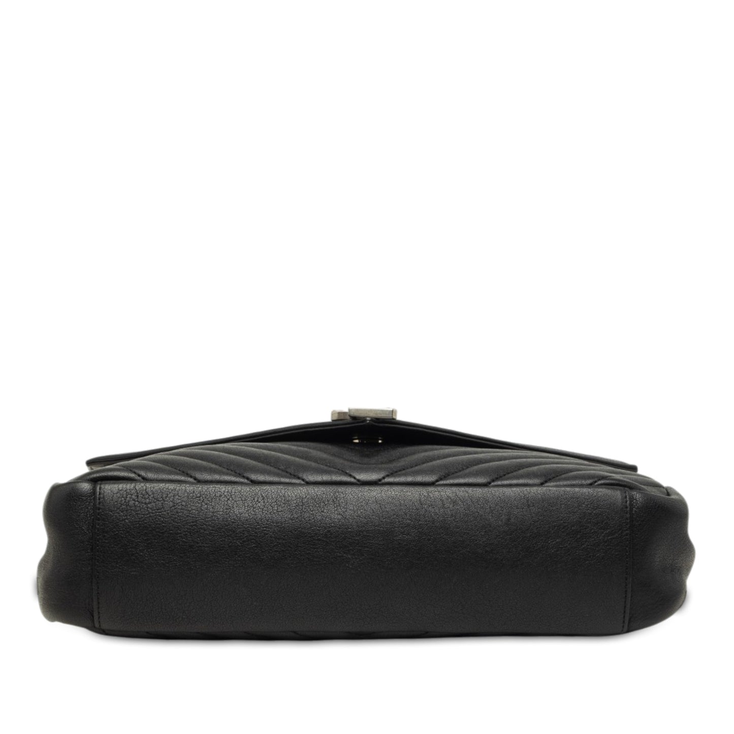 Saint Laurent Large Chevron Sheepskin Monogram College Bag