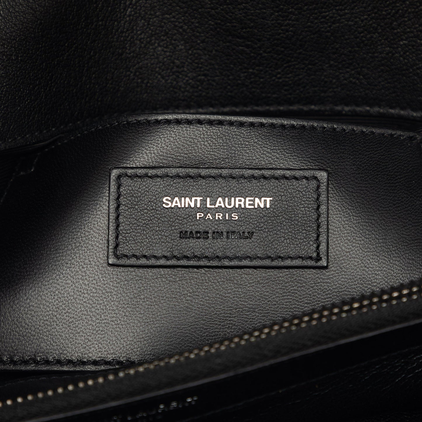 Saint Laurent Large Chevron Sheepskin Monogram College Bag