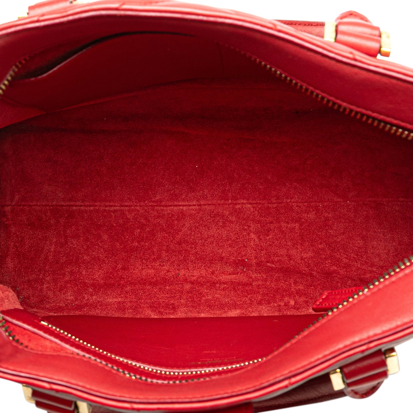 Saint Laurent Small Chevron Calfskin Monogram Cabas Satchel