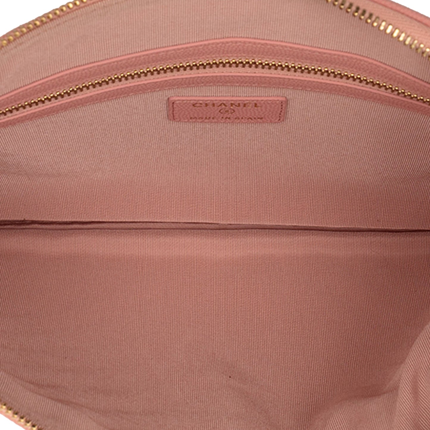 Chanel Medium CC Chevron Caviar O Case Clutch