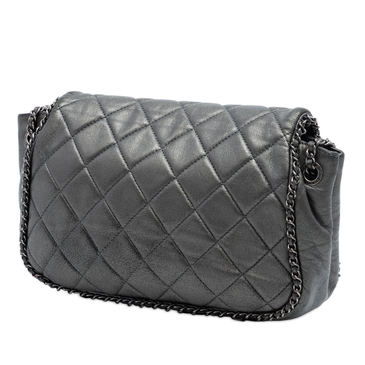 Chanel Small Quilted Calfskin CC Enchained Accordion Flap