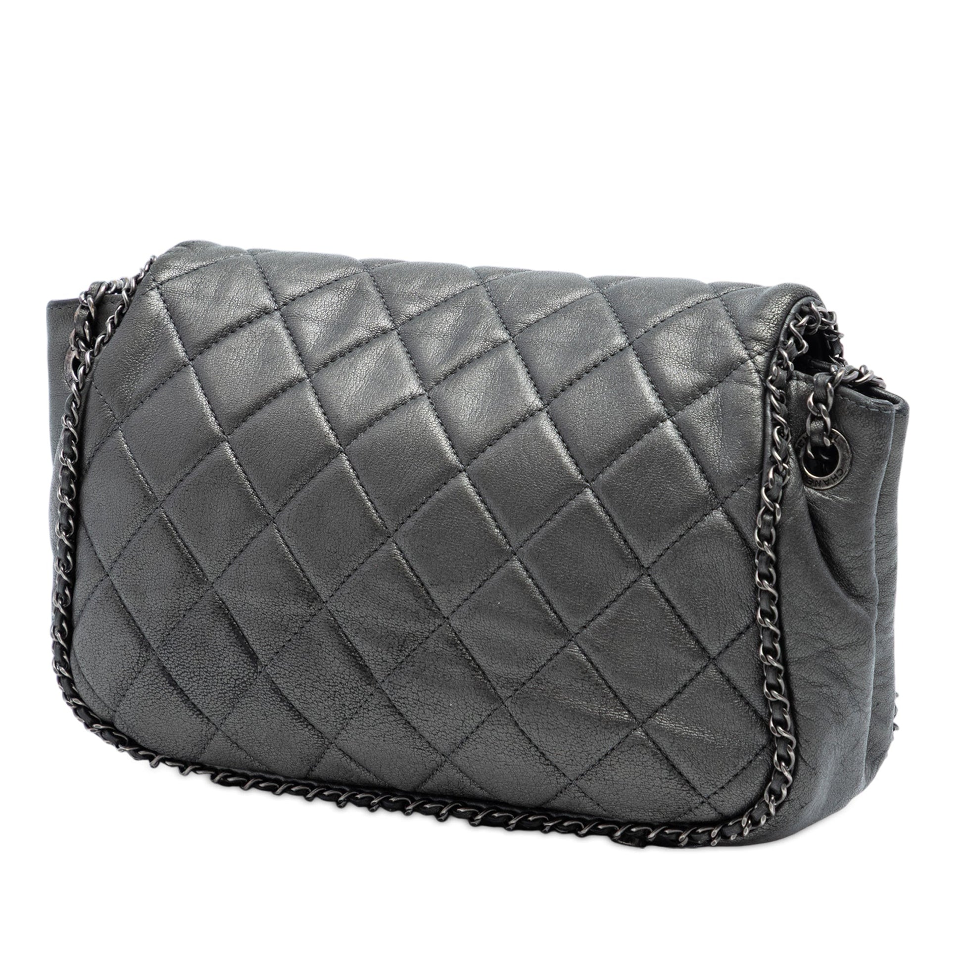 Chanel Small Quilted Calfskin CC Enchained Accordion Flap