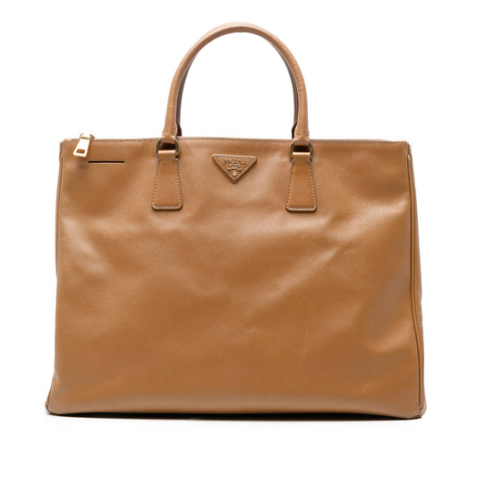 Prada Extra Large Saffiano Lux Galleria Double Zip Tote