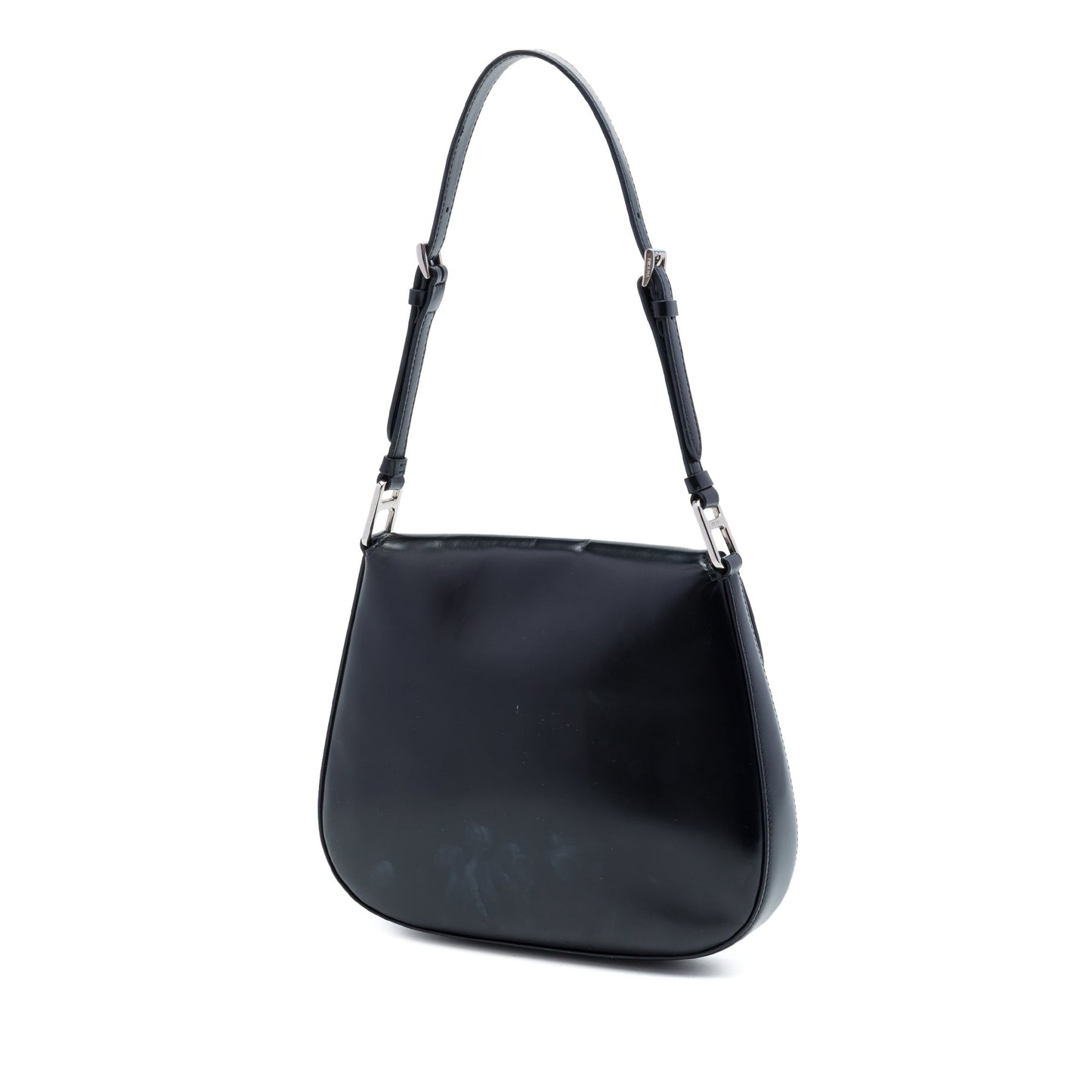 Prada Spazzolato Leather Cleo Flap Shoulder Bag