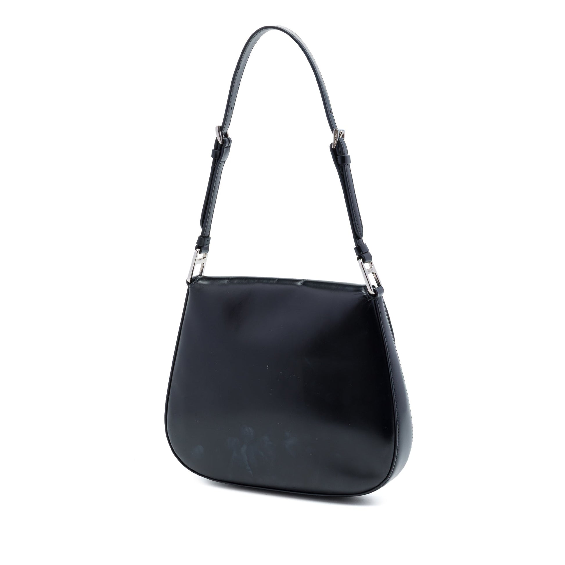 Prada Spazzolato Leather Cleo Flap Shoulder Bag
