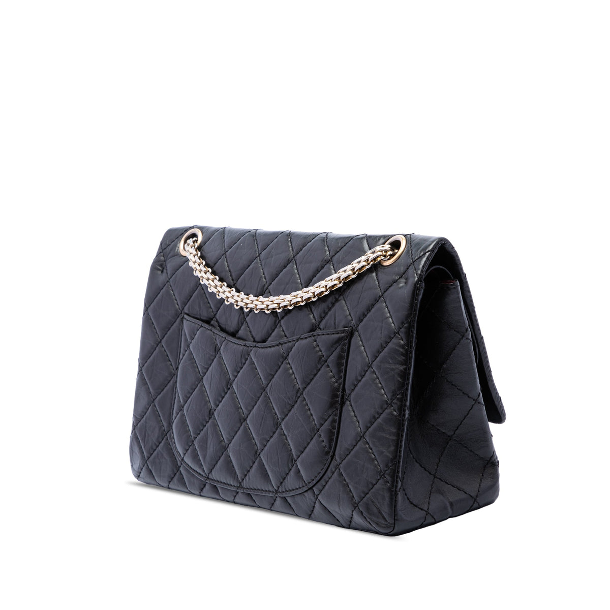Chanel Quilted Aged Calfskin Reissue 2.55 Double Flap 226 — Black