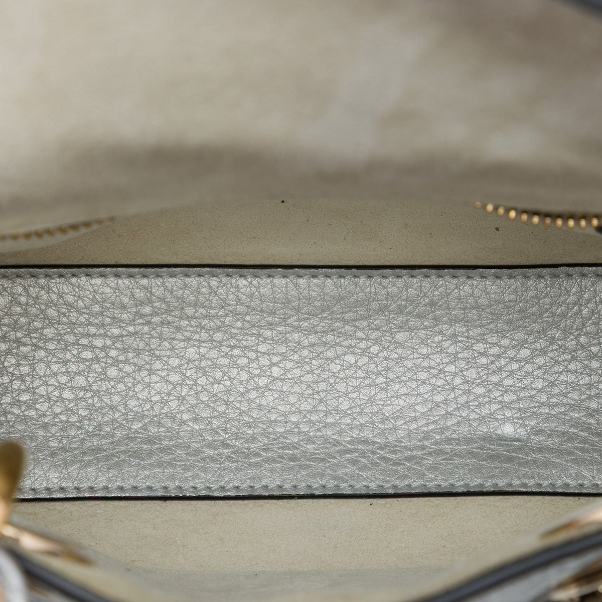Dior Mini Metallic Calfskin Cannage Supple Lady Dior — Silver