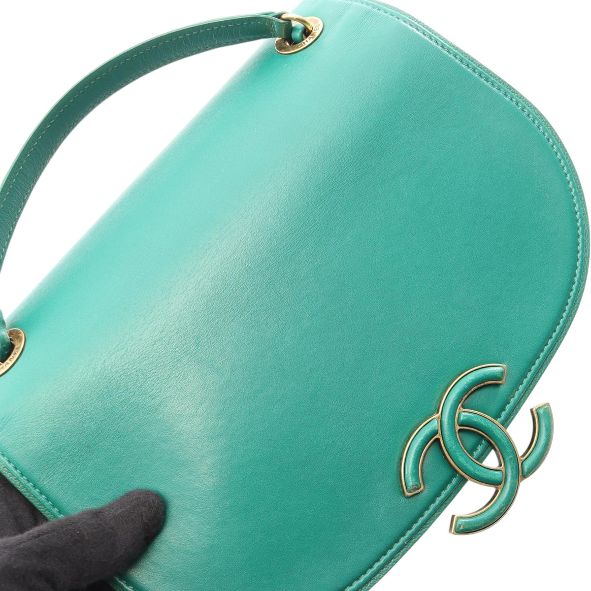 Chanel Medium Shiny Calfskin and Quilted Goatskin Coco Curve Flap