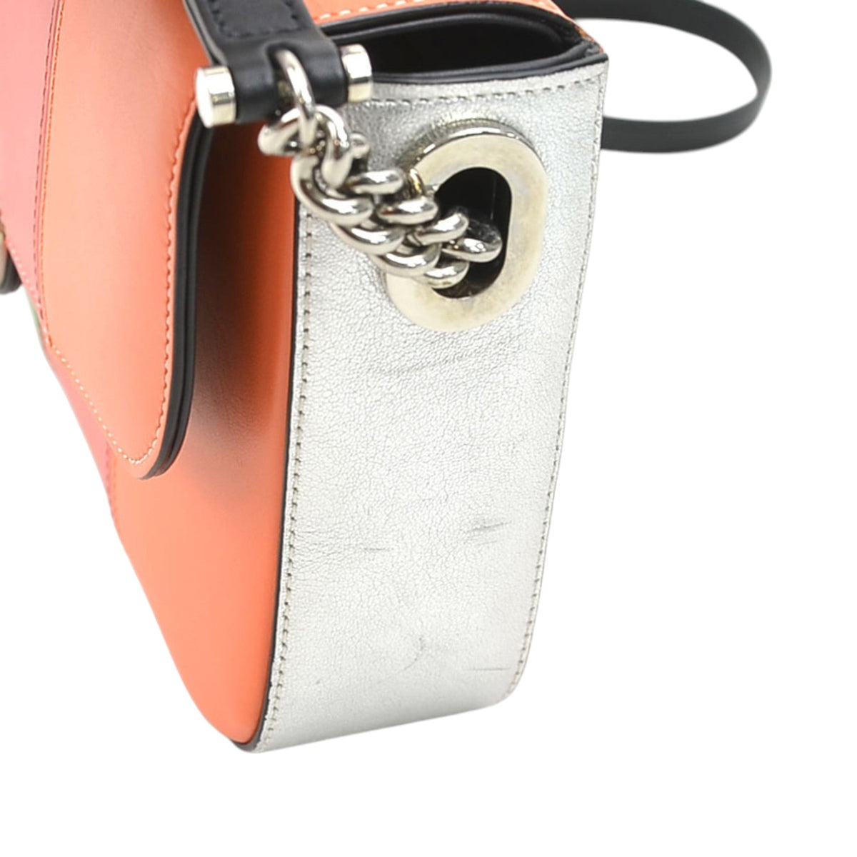 Gucci Small Multicolor Calfskin Senna Petite GG Top Handle Bag