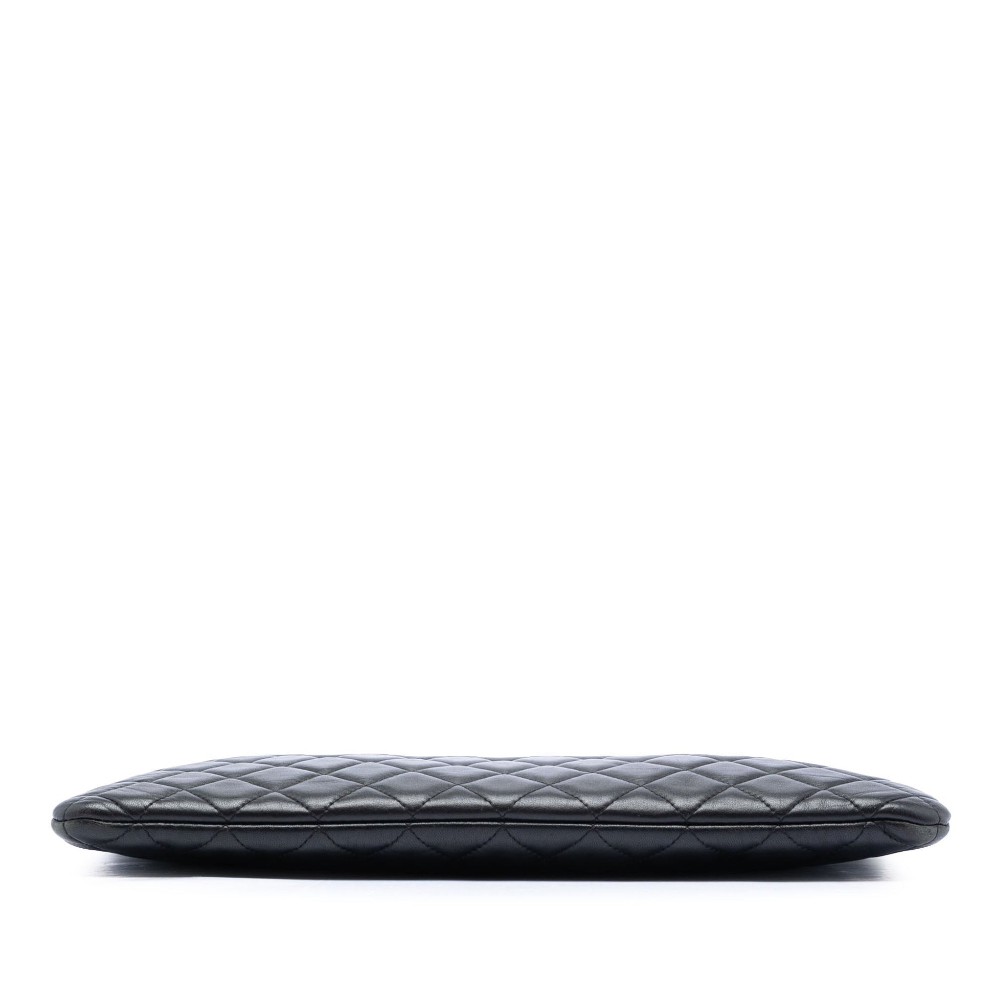 Chanel Large Quilted Lambskin O Case Clutch